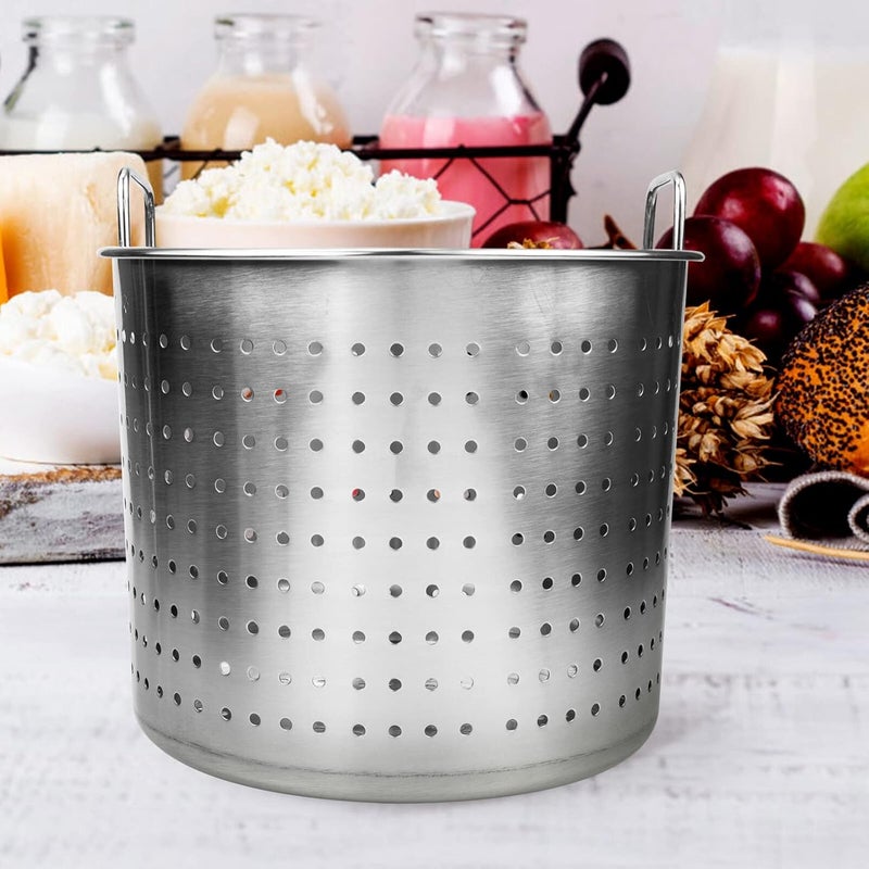 Seafood Boiling Pot Metal Leaky Bucket for Kitchen Stainless Steel Crawfish Pot Seafood Boil Pot Multi-use Crawfish Pot Stainless Steel Stock Pot - Image 5