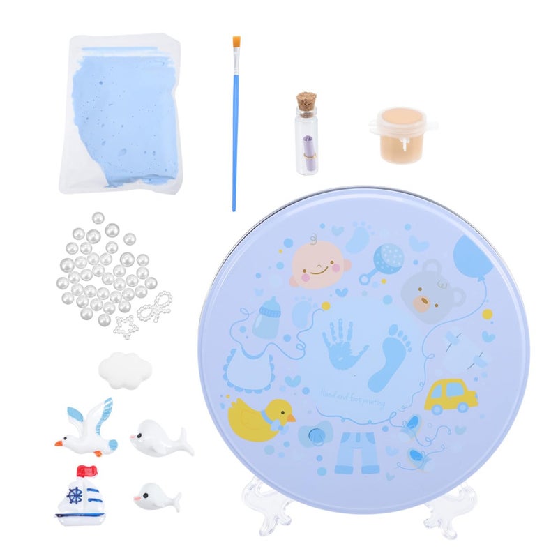 Baby Footprint Keepsake Kit for Newborns Custom Footprint Ornament Mold for Baby Milestones and Keepsakes Non-Toxic Material for New Parents - Image 1