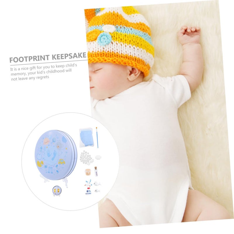 Baby Footprint Keepsake Kit for Newborns Custom Footprint Ornament Mold for Baby Milestones and Keepsakes Non-Toxic Material for New Parents - Image 3
