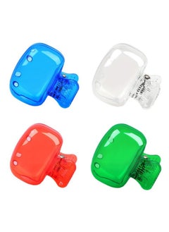 CMGTYYD 4 Pcs Travel Toothbrush Head Covers Protective Toothbrush Dust Cover Travel Brush Case, Green, Red, Blue, Transparent  - Image 1