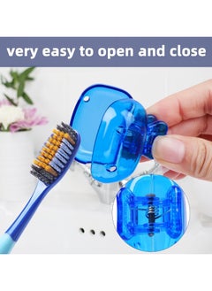 CMGTYYD 4 Pcs Travel Toothbrush Head Covers Protective Toothbrush Dust Cover Travel Brush Case, Green, Red, Blue, Transparent  - Image 3