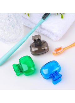 CMGTYYD 4 Pcs Travel Toothbrush Head Covers Protective Toothbrush Dust Cover Travel Brush Case, Green, Red, Blue, Transparent  - Image 5