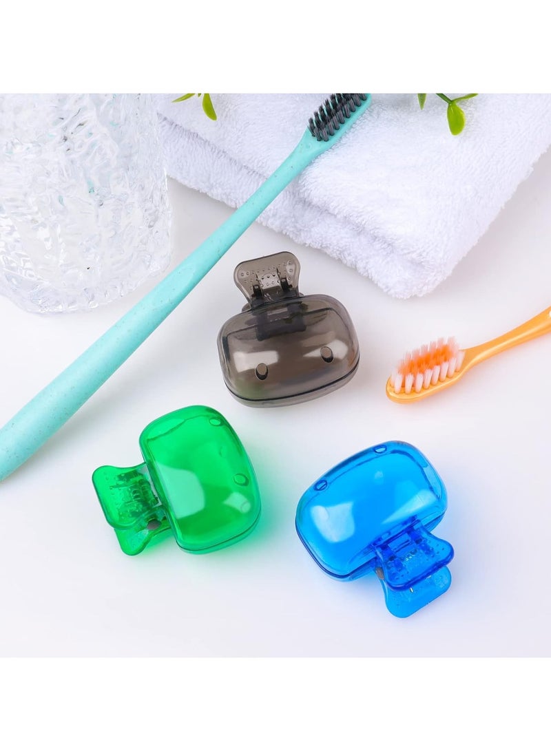 CMGTYYD 4 Pcs Travel Toothbrush Head Covers Protective Toothbrush Dust Cover Travel Brush Case, Green, Red, Blue, Transparent  - Image 5