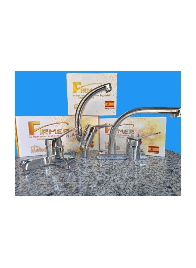 Mixer Set 3 Pieces Bathtub Mixer And Basin Mixer Wash And Kitchen Mixer / Italian - Image 1