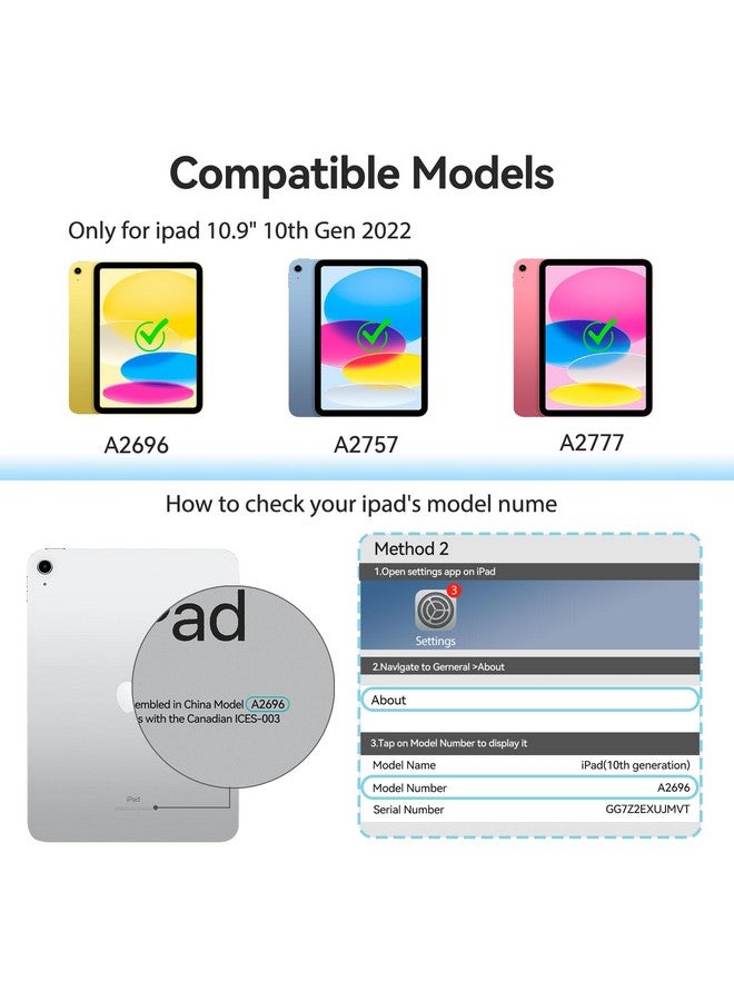 أوسدوم حافظة لمس لجهاز iPad الجيل العاشر مع لوحة مفاتيح (10.9 بوصة، 2022) وiPad 11 (A16، 2025): حافظة بحامل مغناطيسي منفصل، ولوحة تتبع متعددة اللمس، ولوحة مفاتيح لاسلكية قابلة لإعادة الشحن مع مفاتيح بإضاءة خلفية، باللون الرمادي  - Image 1