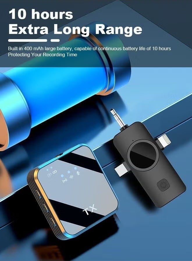 ميكروفون لافالير لاسلكي لتسجيل الفيديو المحمول 2.4G ميكروفون صغير - Image 2