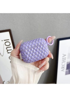 Sheep Point Drill Earphone Set Suitable For Apple Headset Wireless Bluetooth Airpods Pro2 Generation Solid Color Protective Cover-Colour:Light Purple-Applicable Model:Airpods Pro【2019 Model】