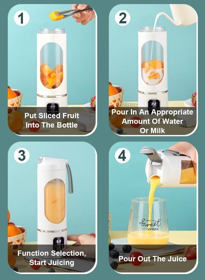 12-Blade Portable Juicer Cup: USB Charging, Ideal for Home, Ice Crushing & On-the-Go Juicing - Image 3