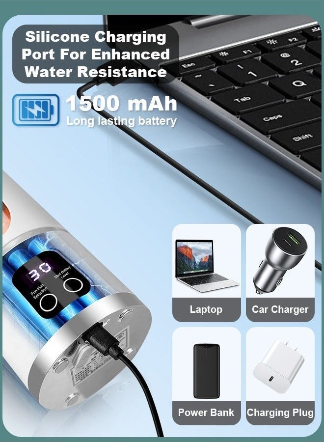 12-Blade Portable Juicer Cup: USB Charging, Ideal for Home, Ice Crushing & On-the-Go Juicing - Image 4