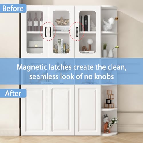 Jiayi Metal Cabinet Door Catches Heavy Duty 2 Pack Double Cabinet Push to Open Door Latch Touch Latches Kitchen Door Push Release Latch for Drawer Closure Push Catch Press Out Cabinet Hardware - Image 4