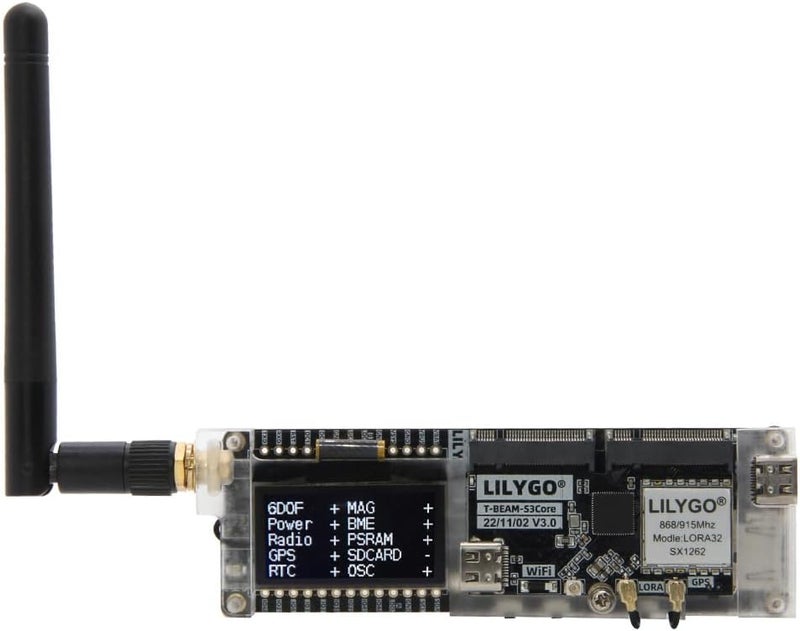 LILYGO لوحة تطوير T-BeamSUPREME Meshtastic 915Mhz ESP32-S3 UBLOX M10S GPS TTGO مع شاشة OLED SH1106 مقاس 1.3 بوصة ووحدة LoRa - Image 1