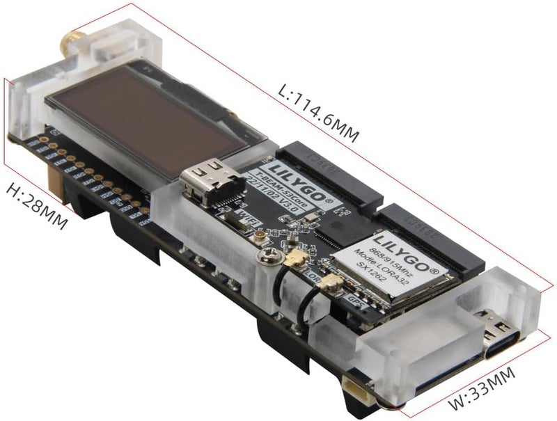 LILYGO لوحة تطوير T-BeamSUPREME Meshtastic 915Mhz ESP32-S3 UBLOX M10S GPS TTGO مع شاشة OLED SH1106 مقاس 1.3 بوصة ووحدة LoRa - Image 4