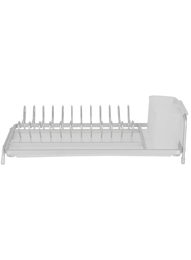 Royalford Dish Rack RF12279 Single Layer Organizer for Kitchen to Keep Plates, Bowls, Quarter Plate, Cutlery, etc., Holds 11 Plate Aluminum Alloy Drying Stand with PP Drainer Board - Image 2