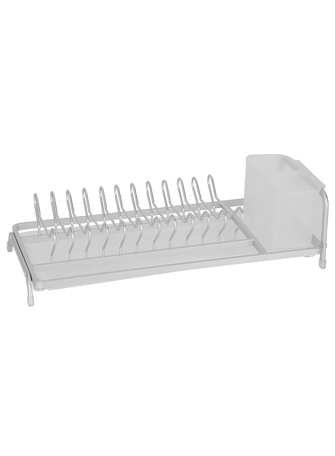 Royalford Dish Rack RF12279 Single Layer Organizer for Kitchen to Keep Plates, Bowls, Quarter Plate, Cutlery, etc., Holds 11 Plate Aluminum Alloy Drying Stand with PP Drainer Board - Image 3