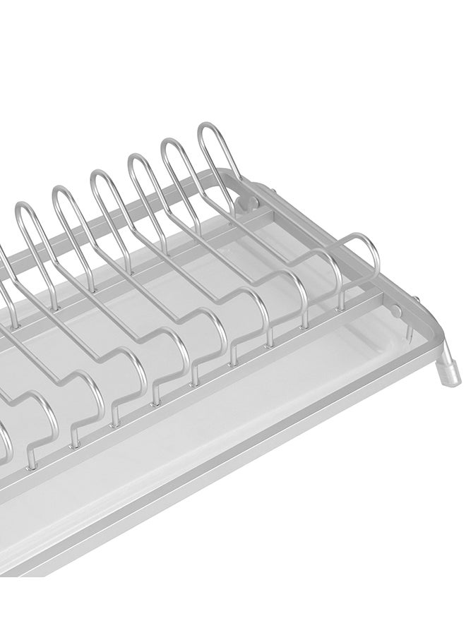 Royalford Dish Rack RF12279 Single Layer Organizer for Kitchen to Keep Plates, Bowls, Quarter Plate, Cutlery, etc., Holds 11 Plate Aluminum Alloy Drying Stand with PP Drainer Board - Image 5