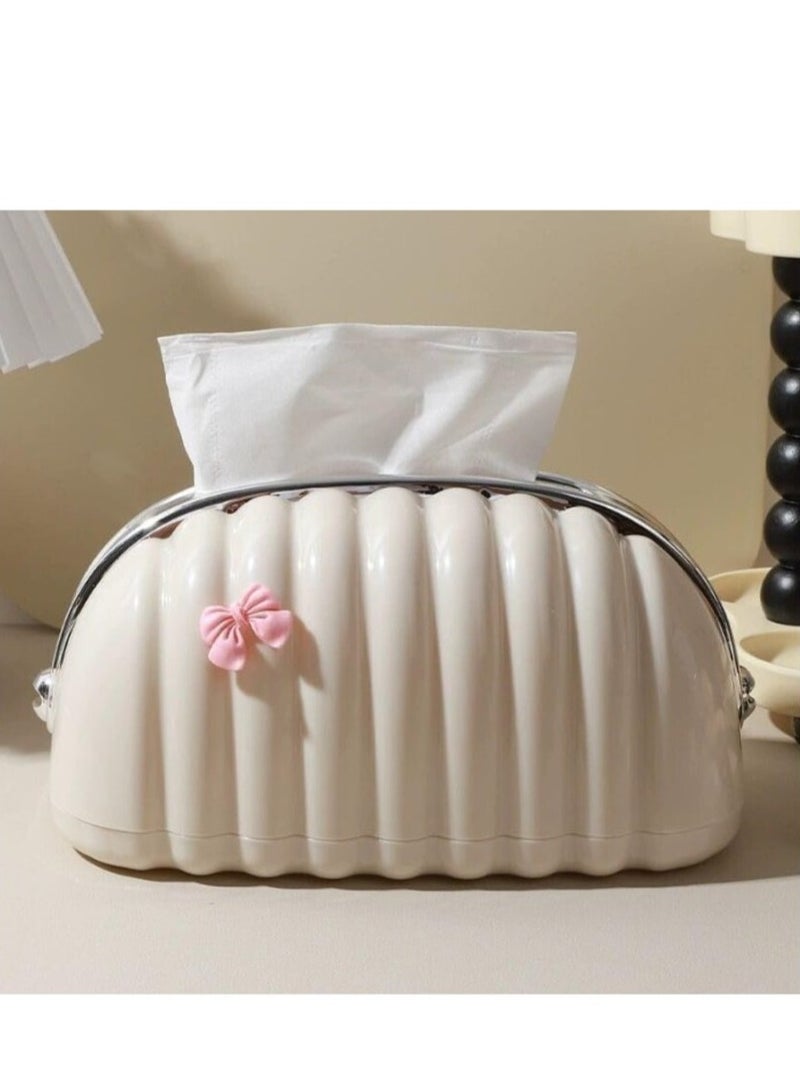 علبة مناديل لغرفة المعيشة، صندوق تخزين منزلي لطيف ورفيع وخفيف الوزن لطاولة القهوة، صندوق ورقي مبتكر ومرن -متعدد الالوان - Image 1