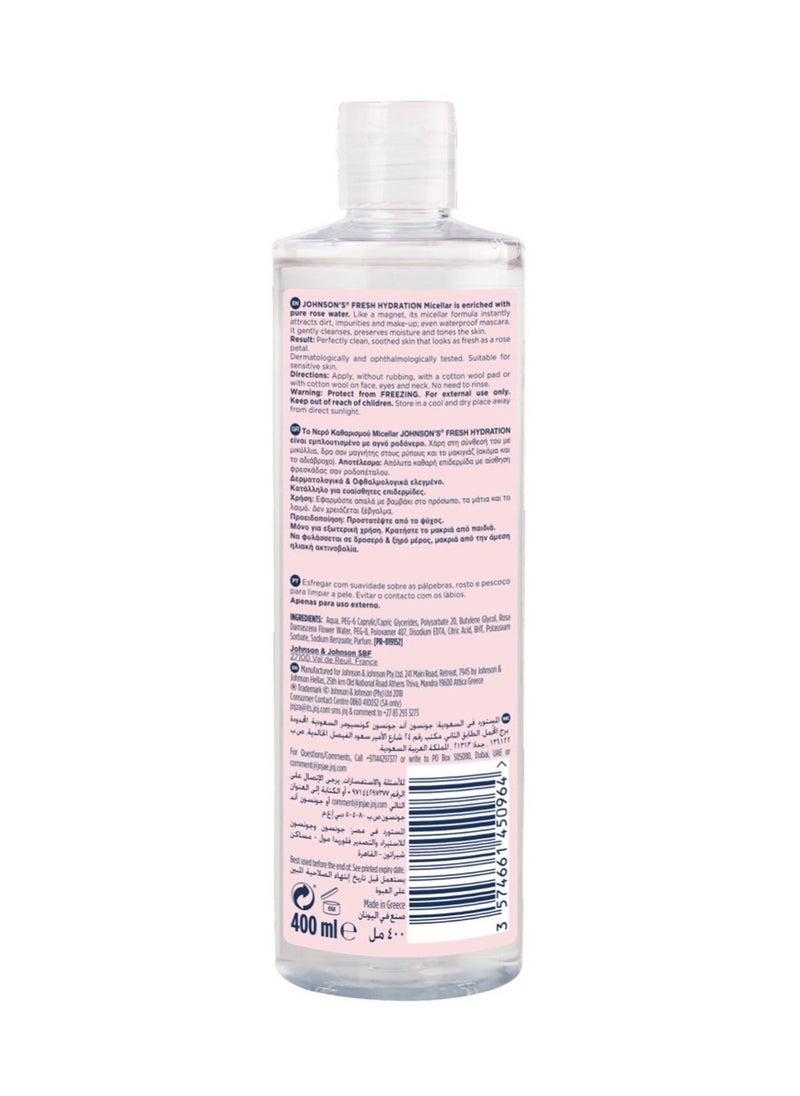 Johnson & Johnson - Johnson's Fresh Hydration Micellar Face Cleanser Jelly For Normal Skin 400 Ml - Image 1