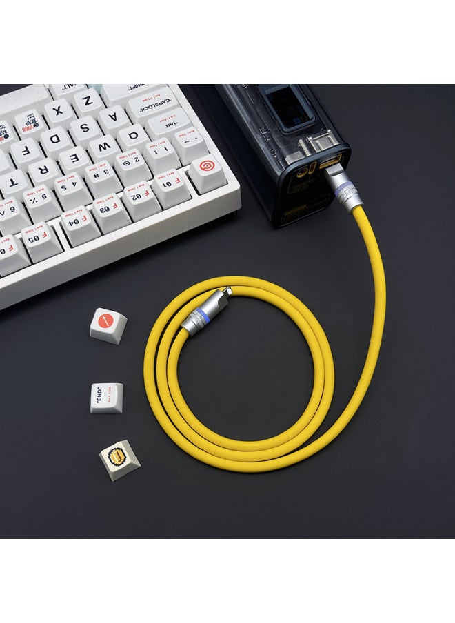 Generic - Luminous Super Soft Silicone Data Cable For Apple For Iphone15 For Huawei For Xiaomi Mobile Phone Super Fast Charging Wholesale-Color:2 M USB To For Iphone 12W-Model:Black (glowing Head) - Image 1