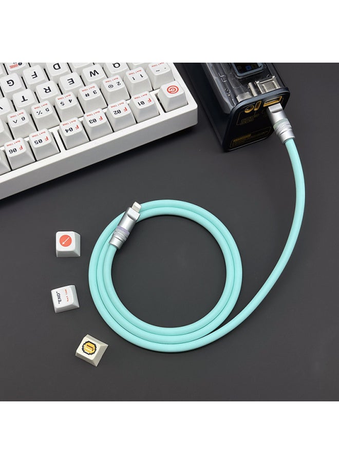Generic - Luminous Super Soft Silicone Data Cable For Apple For Iphone15 For Huawei For Xiaomi Mobile Phone Super Fast Charging Wholesale-Color:2 M USB To For Iphone 12W-Model:Black (glowing Head) - Image 1