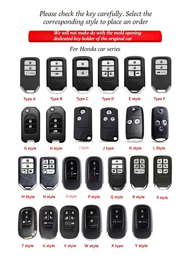 Honda high-end key cover, suitable for Honda Civic, Honda Accord, Honda CR-V, Honda BREEZE, Honda XRV, Honda Inspire, Honda HRV, Honda Fit, Honda URV, Honda Odyssey, Honda Crider - Image 2