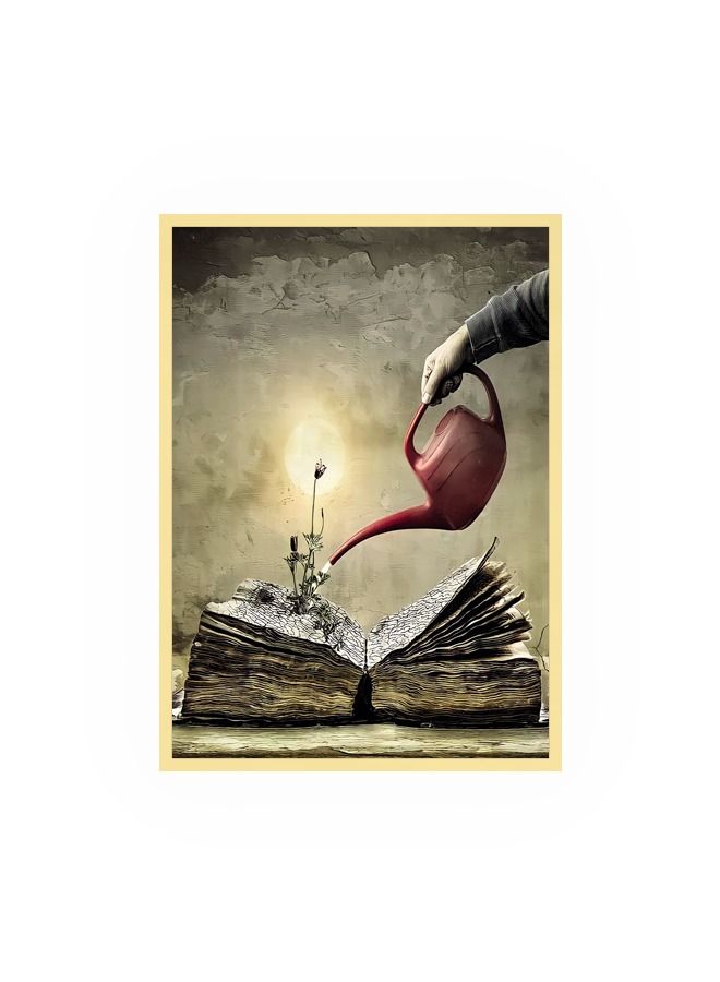 Marktna Canvas Wall Art for Wall Decoration Modern Design With a Hollow Golden Frame Size 120x80cm One Piece  - Image 2