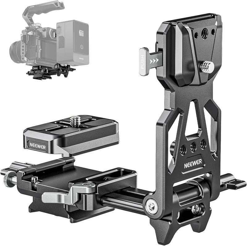 Diverse purchase options Foldable V Mount Battery Plate with Quick Change Camera Base Plate Type Arca DSLR Camera Video Rig, Compatible with SmallRig V Mount Battery Cage DJI RS4 RS3 Gimbal, PS015 PRO Precision made - Image 1
