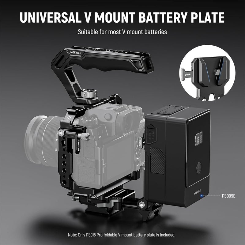 Diverse purchase options Foldable V Mount Battery Plate with Quick Change Camera Base Plate Type Arca DSLR Camera Video Rig, Compatible with SmallRig V Mount Battery Cage DJI RS4 RS3 Gimbal, PS015 PRO Precision made - Image 2