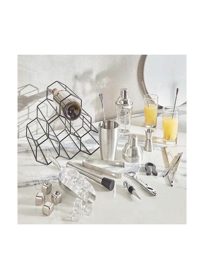 Home Box Barwell 5-Piece Stainless Steel Straw Set with Nylon Brush 21.5 x 0.6 cm