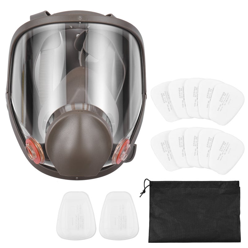 Reusable Respirator Full Facepiece 6800 Gas Mask Breathing Protection Full Face Cover Wide Field of View for Painting Organic Vapor Welding Polishing Woodworking and Other Work Protection - Image 1