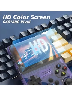 BORTONY Retro Game Handheld Game Console R36S 3.5 inch IPS Handheld Emulator 64 GB Portable Video Games Consoles 3500mAH Battery Portable Style Preinstalled Hand Held Game Consoles System  - Image 4