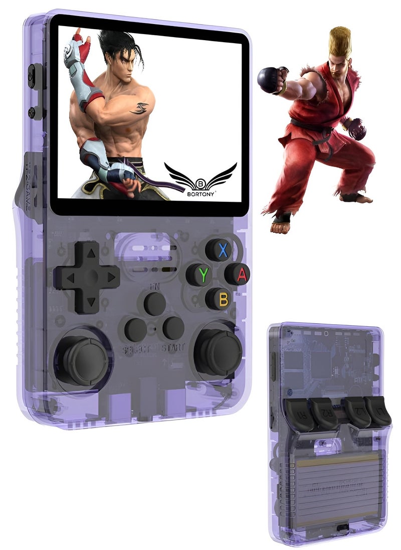BORTONY - Retro Game Handheld Game Console R36S 3.5 inch IPS Handheld Emulator 64 GB Portable Video Games Consoles 3500mAH Battery Portable Style Preinstalled Hand Held Game Consoles System - Image 1