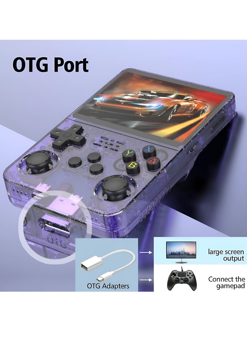 BORTONY - Retro Game Handheld Game Console R36S 3.5 inch IPS Handheld Emulator 64 GB Portable Video Games Consoles 3500mAH Battery Portable Style Preinstalled Hand Held Game Consoles System - Image 1