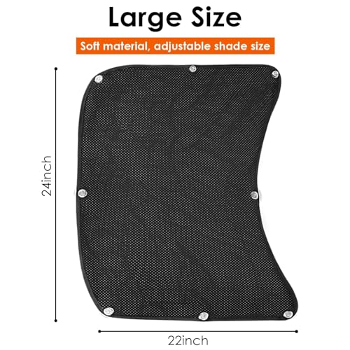 EGNGY Side Window Sun Shade for Semi Truck, 22×24 inch Large Car Window Shades for Freightliner Volvo VNL International Trucks - Semi Truck Accessories, Easy Install, Interior UV Protection - Image 3