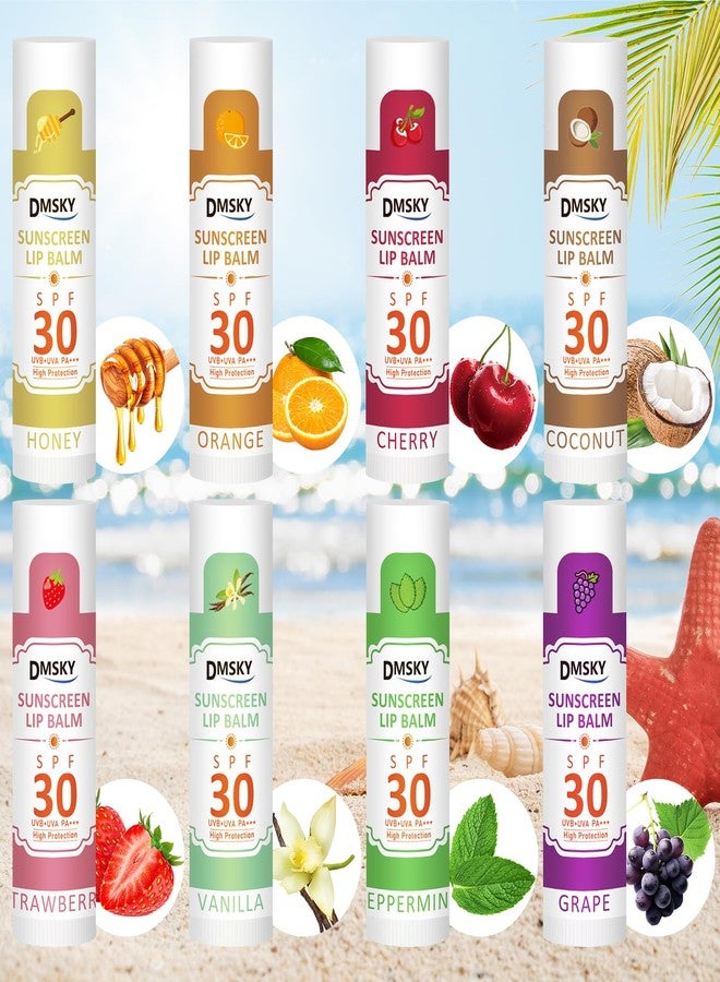DMSKY SPF 30 Lip Balm Bulk 16 Pack, Sunscreen Lip Balm Broad Spectrum UVA/UVB Protection, Travel Size Sunscreen for Lips - Image 2