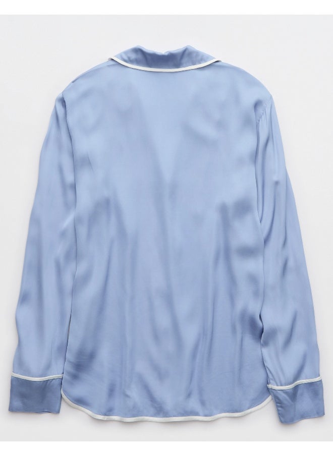 Aerie Aerie Off-Duty Satin Shirt  - Image 4