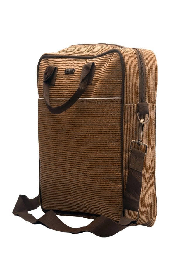 Handy Comfort Messenger Laptop Bag with Multiple Organisers | 15.6 Inch Laptop Office Bag for Men & Women | Handbags with Shoulder Straps | Business Briefcase Crossbody Bags (Beige Black, 16x12x3.5) - Image 2