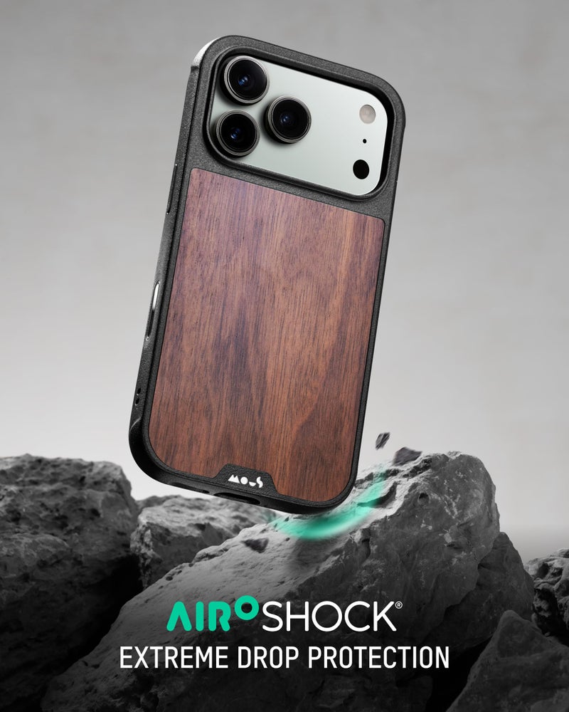 Mous for iPhone 17 Pro Max Case, Compatible with MagSafe - Limitless - Protective Walnut Cover for iPhone 17 Pro Max - Shockproof, Full Camera Protection, Anti-Scratch Back, Brown - Image 2