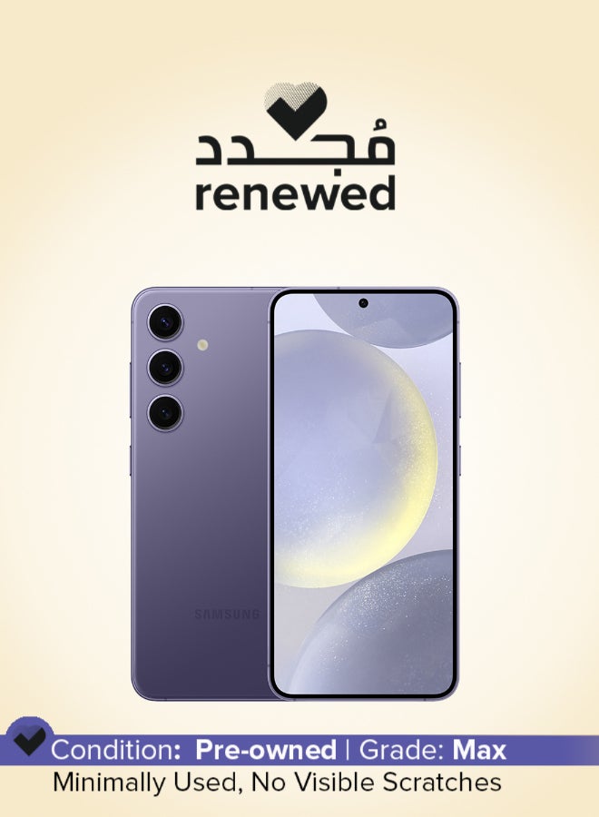 Samsung Renewed - Galaxy S24 Dual SIM Cobalt Violet 8GB RAM 256GB 5G - International Version - Image 1