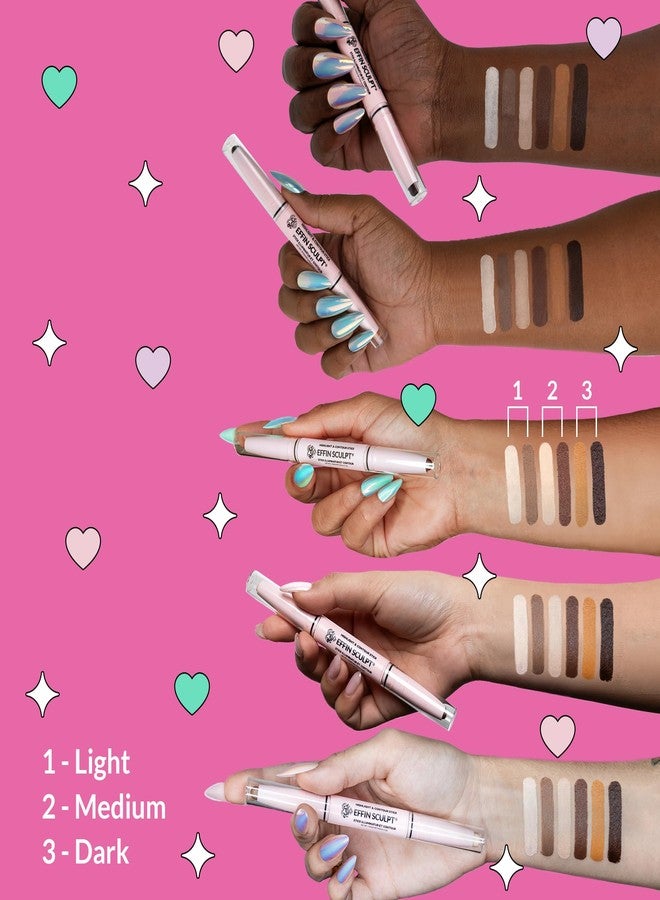 Kimchi Chic KimChiChic Beauty Effn Sculpt Dual-Ended Highlight & Contour Stick, Creamy & Blendable Formula with Mango Seed Butter, Vitamin E & Sweet Almond Oil, Cruelty-Free, Medium - Image 3