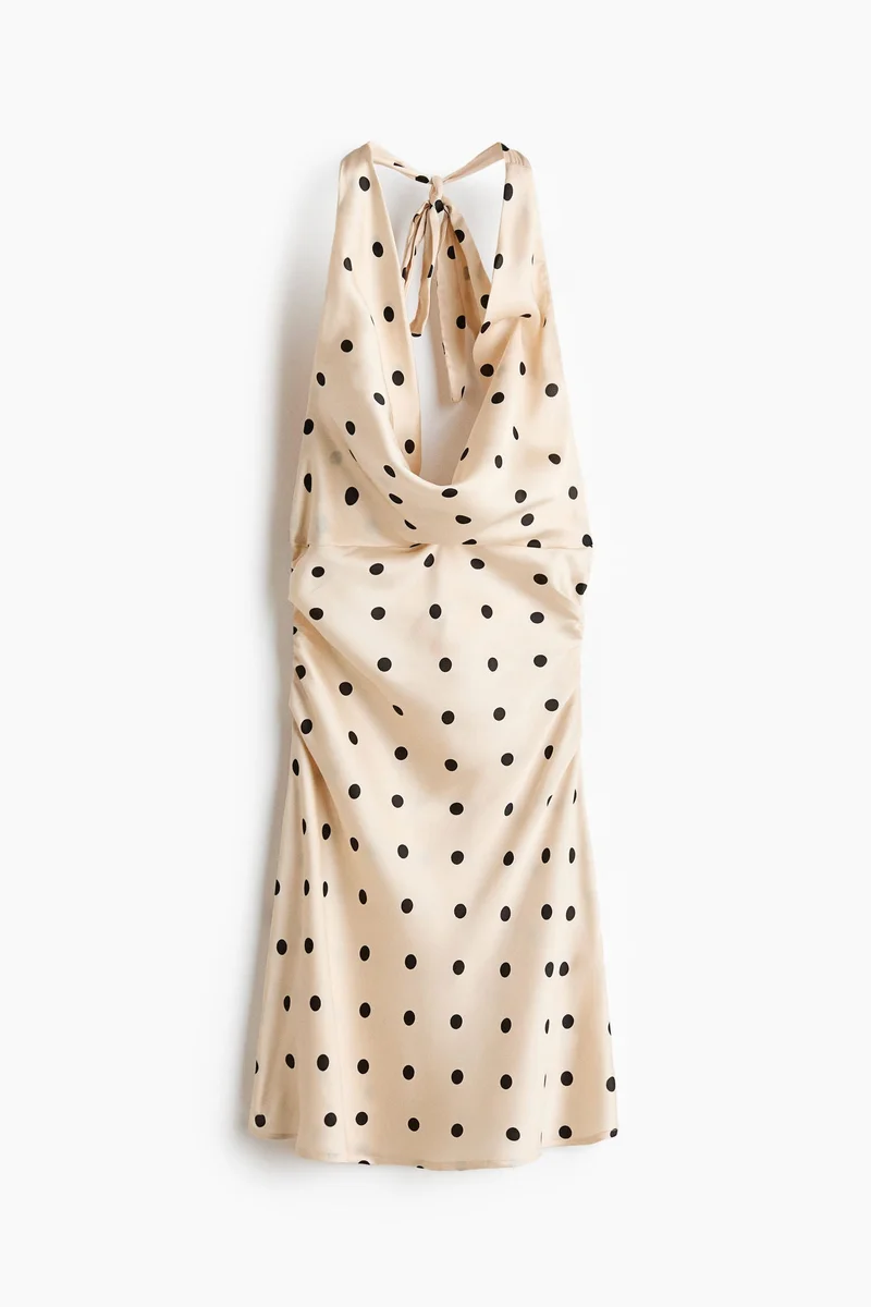 H&M  Halterneck satin dress for Women | Best Price UAE