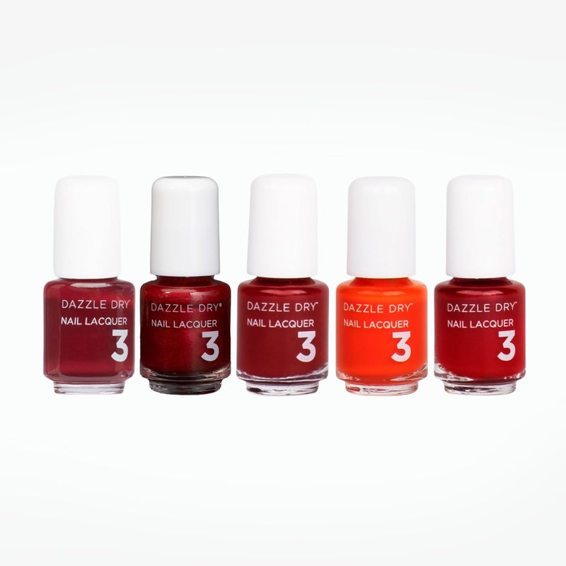 Dazzle Dry Mini Flight  Best of Reds  5 Mini Lacquers