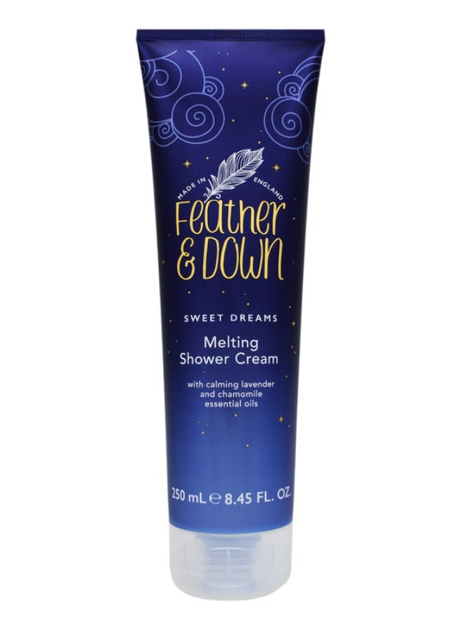Feather & Down Sweet Dream Melting Shower Cream (250ml) - With Calming Lavender And Chamomile Essential Oils Cruelty Free Vegan Friendly Natural Extracts - Image 1
