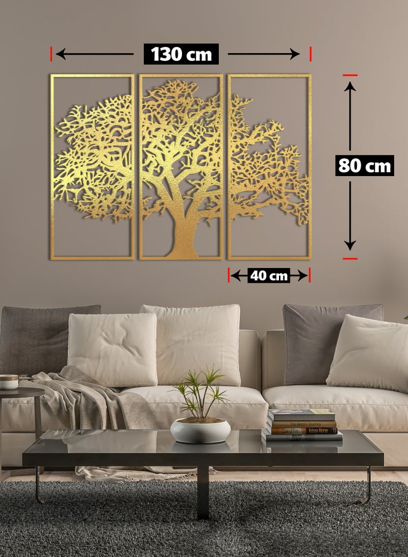 هوم جاليري هوم جاليري جدارية خشب شكل شجرة الشتاء ديكور حائط 80X130 سم  - Image 2