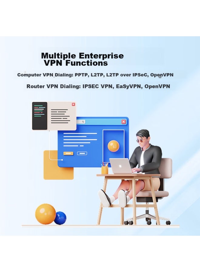 Ruijie راجي 8-منفذ جيجابت بو إي بوابة راوتر شامل RG-EG210G V2، بدون IP عام، شبكة عن بُعد SD-WAN، مراقبة مجانية بشاشة كبيرة، تشمل 200 جهاز - Image 5