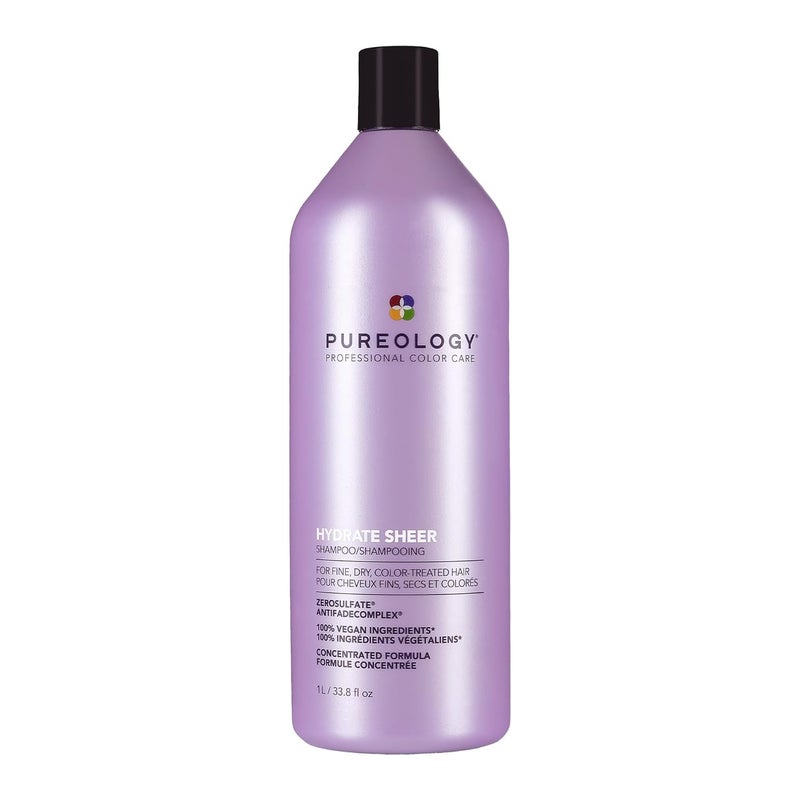 PUREOLOGY Pureology Hydrate Sheer Nourishing Shampoo | For Fine, Dry Color Treated Hair | Sulfate-Free | Silicone-Free | Vegan
