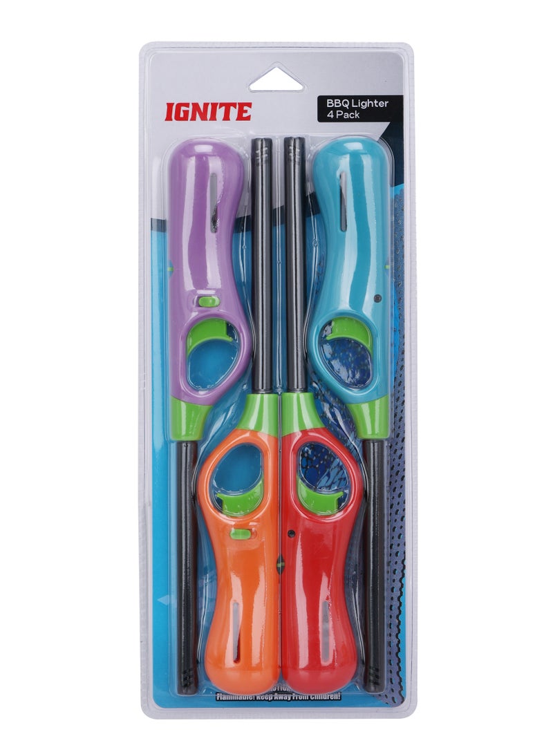 إجنايت ولاعة إغنايت بريميوم متعددة الاستخدامات للمطبخ والفحم والشواء والبخور والمبخرة وموقد البوتان وغيرها (4 عبوات) - Image 1