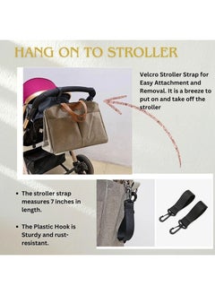 ShebSheb Multifunctional Baby Diaper Bags,Large Capacity Baby Bag for Mother,Waterproof Diaper Changing Totes,Portable Mommy Bag with Adjustable Shoulder Strap  - Image 5