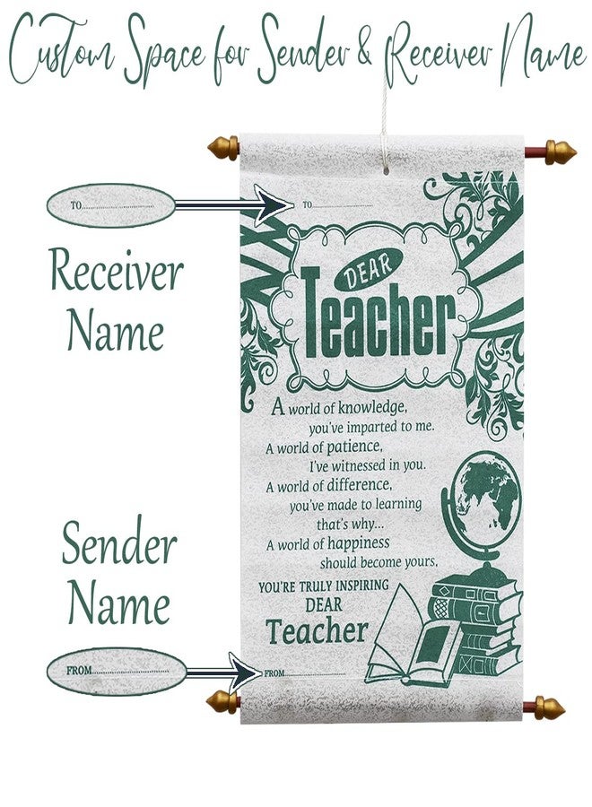 Natali Traders Teacher's Day Gift for Teacher - Teacher Scroll Card - Birthday Gift for Teacher - Farewell Gift for Teachers - Teacher's Day Special - Image 2