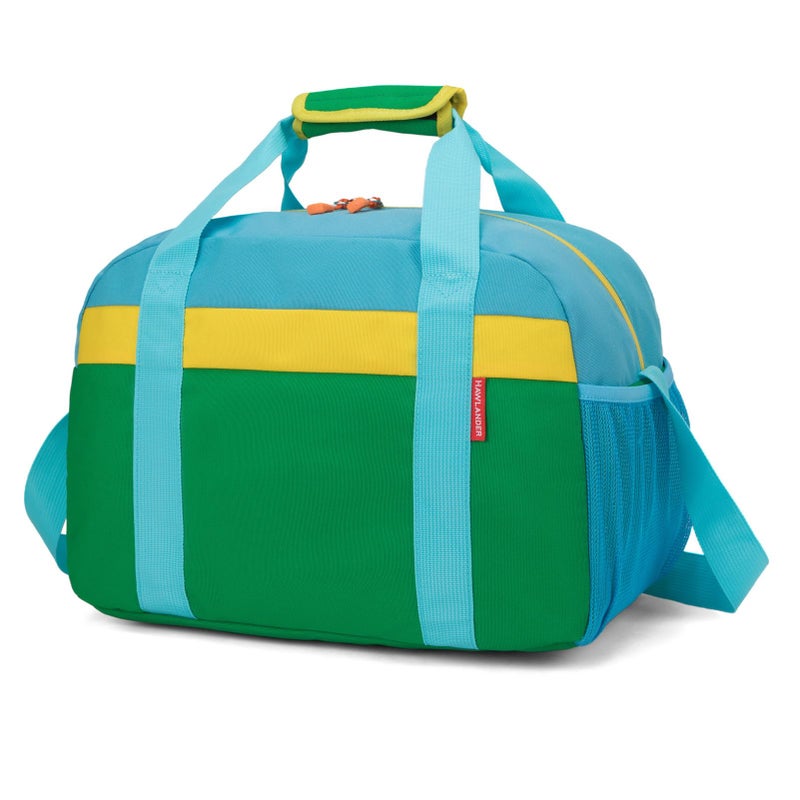 HawLander Small Duffle Bag for Kids Boys or Girls Gym Bag for Sports TravelGreen Yellow - Image 2