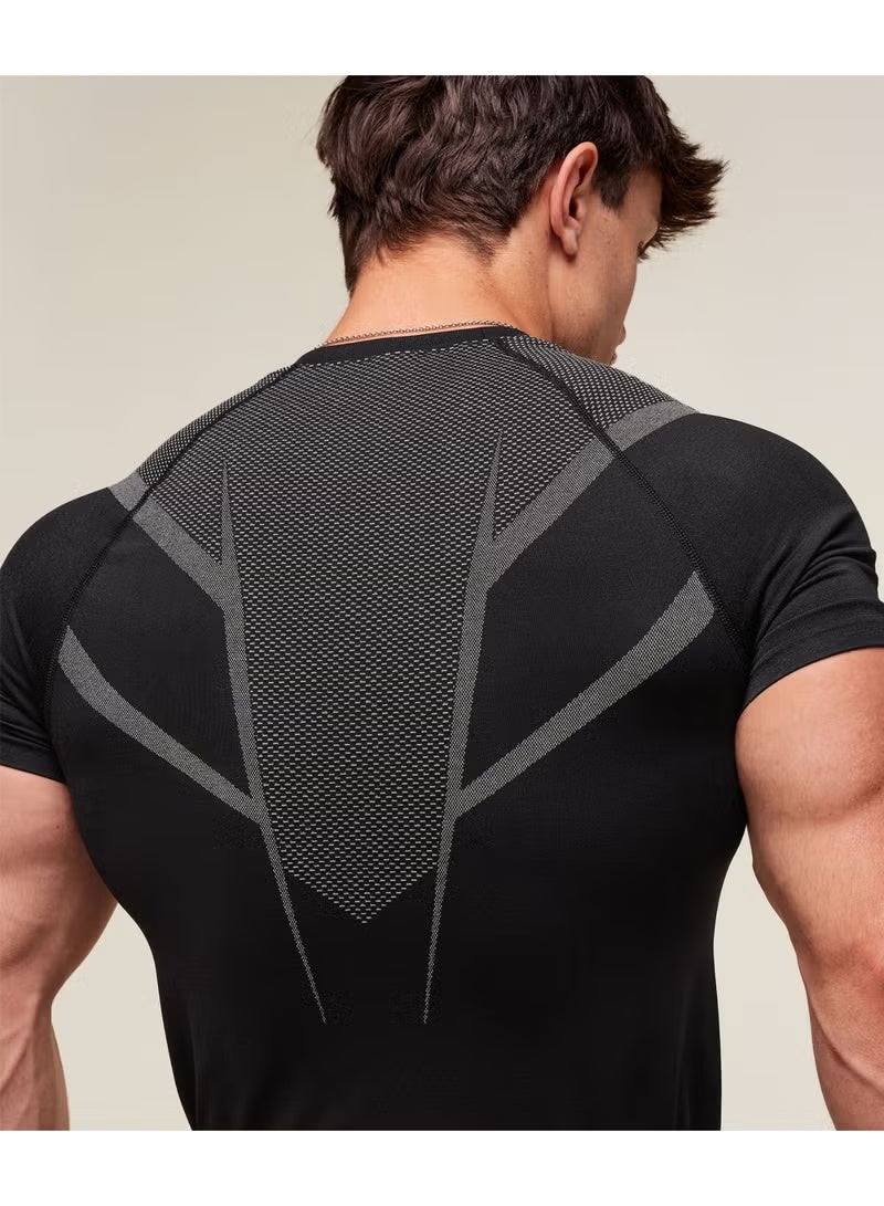 جيمشارك قميص رجال كور بيرفورمانس: تصميم ضيق، نسيج سريع الجفاف ومرهق للرياضة واللياقة. - Image 3